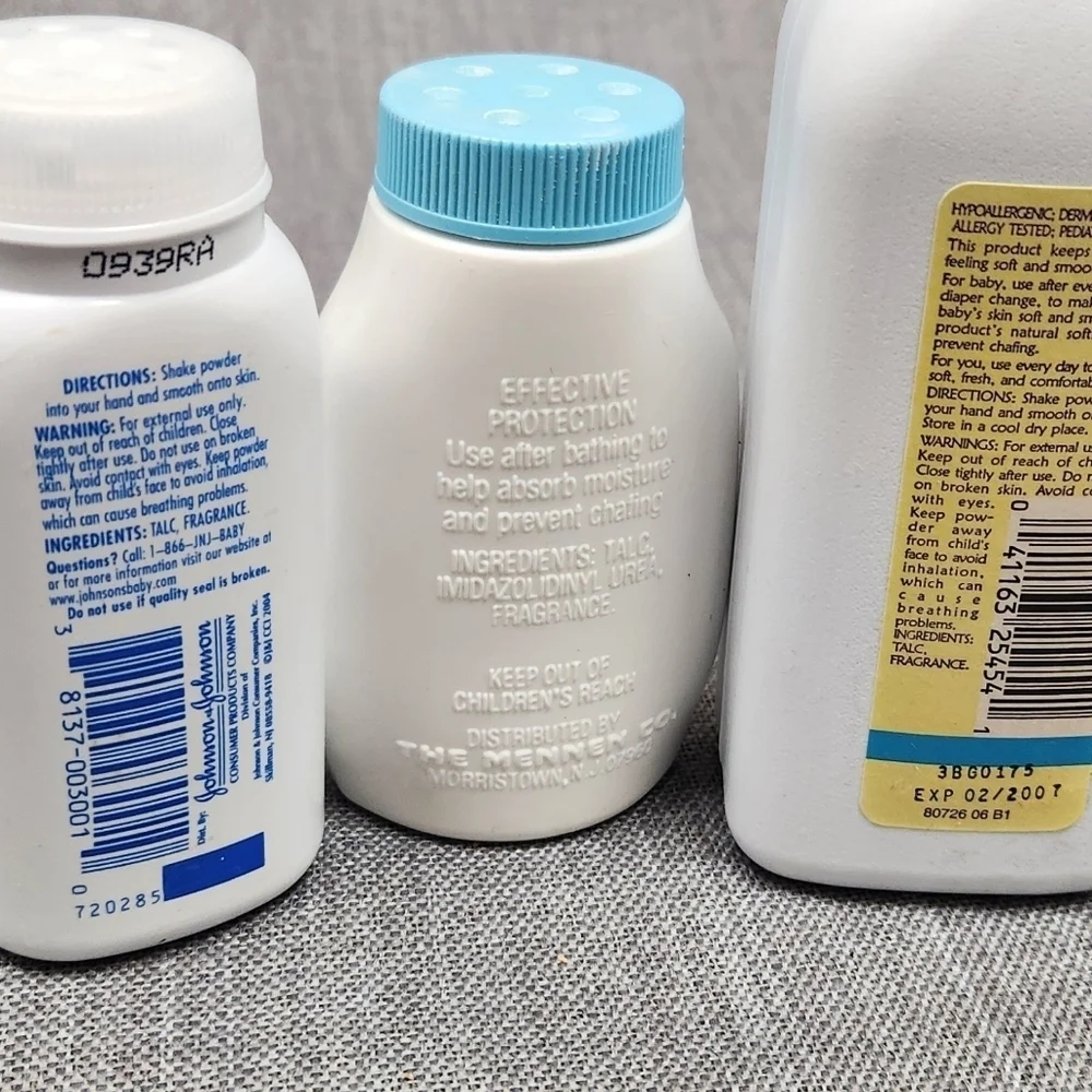 Lot Of 3 Old Formula Baby Powder With Talc .